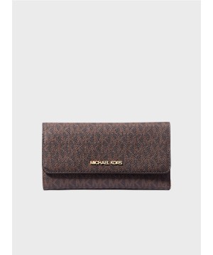 Гаманець Michael Kors Jet Set Travel Large Trifold Brown Logo