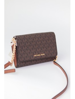Гаманець-клатч MICHAEL KORS Jet Set Travel brown logo