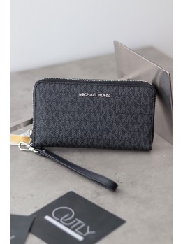 Michael Kors Jet Set wallet Zip Around Black Logo