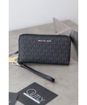 Michael Kors Jet Set wallet Zip Around Black Logo