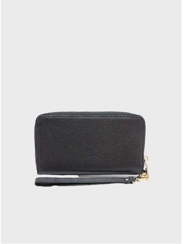 Michael Kors Jet Set wallet Zip Around Solid Black 