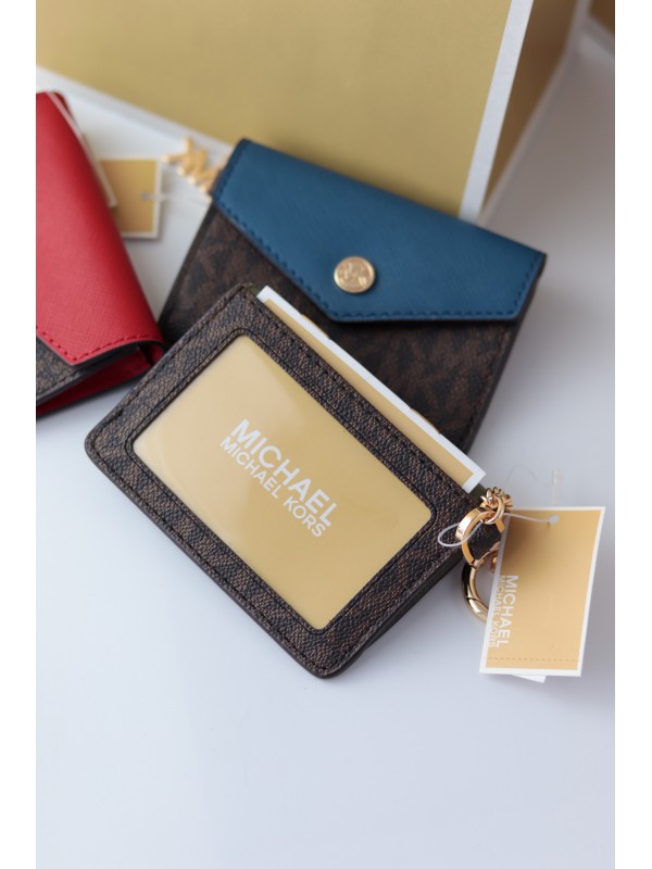 Ключниця Michael Kors key pouch Blue+brown logo