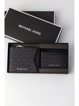 Набор MICHAEL KORS Кошелек+кардхолдер Black Logo