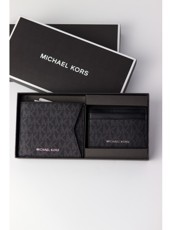 Набор MICHAEL KORS Кошелек+кардхолдер Black Logo