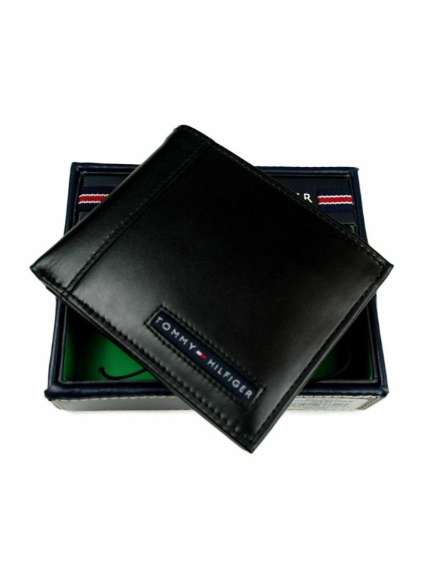 Кошелек Tommy Hilfiger Leather Credit Card Wallet Billfold 2pocket Black 