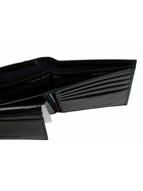 Кошелек Tommy Hilfiger Leather Credit Card Wallet Billfold 2pocket Black 