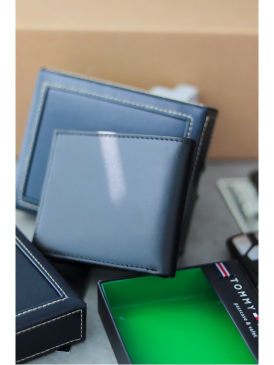 Кошелек Tommy Hilfiger Leather Wallet Billfold Black 