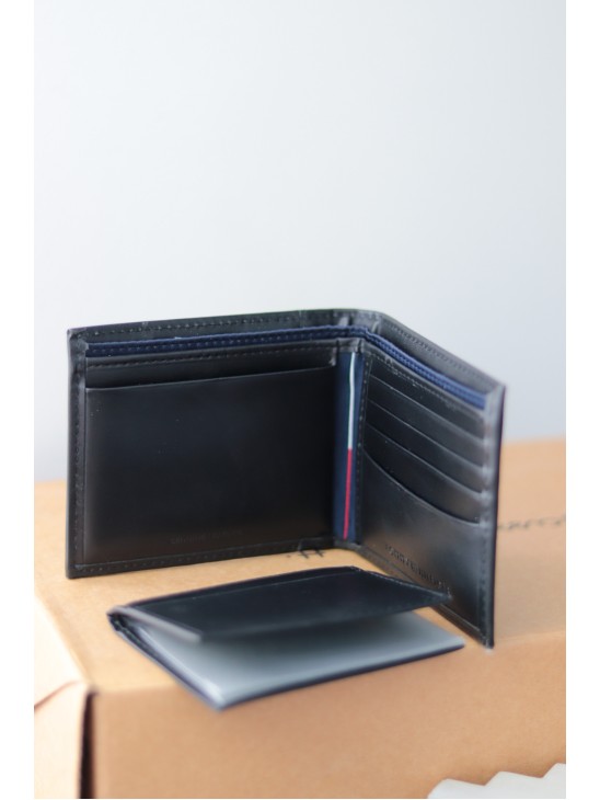 Кошелек Tommy Hilfiger Leather Wallet Billfold Black 