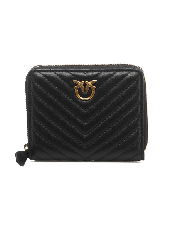 Кошелек PINKO Taylor zip-around chevron mini wallet black