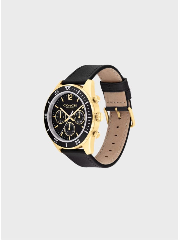 Чоловічий годинник Coach Cole Watch, 44 Mm Black/Gold