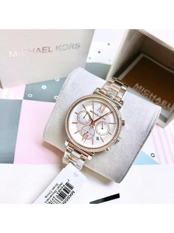 Женские Часы Michael Kors 6650 Silver Gold