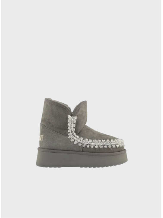 Жіночі черевики снігоходи Mou Platform Boot Suede Gray