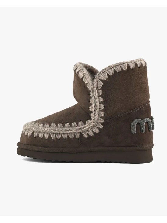 Жіночі черевики снігоходи Mou Eskimo 18 Glitter Logo коричневі