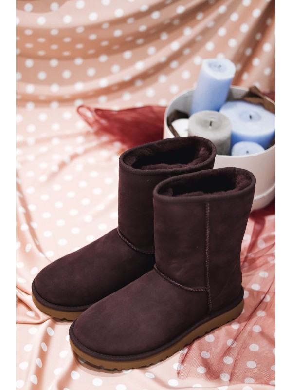 UGG Classic Short II Бордовый