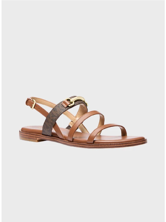 Босоніжки Michael Kors Carson Signature and Leather Brown Logo